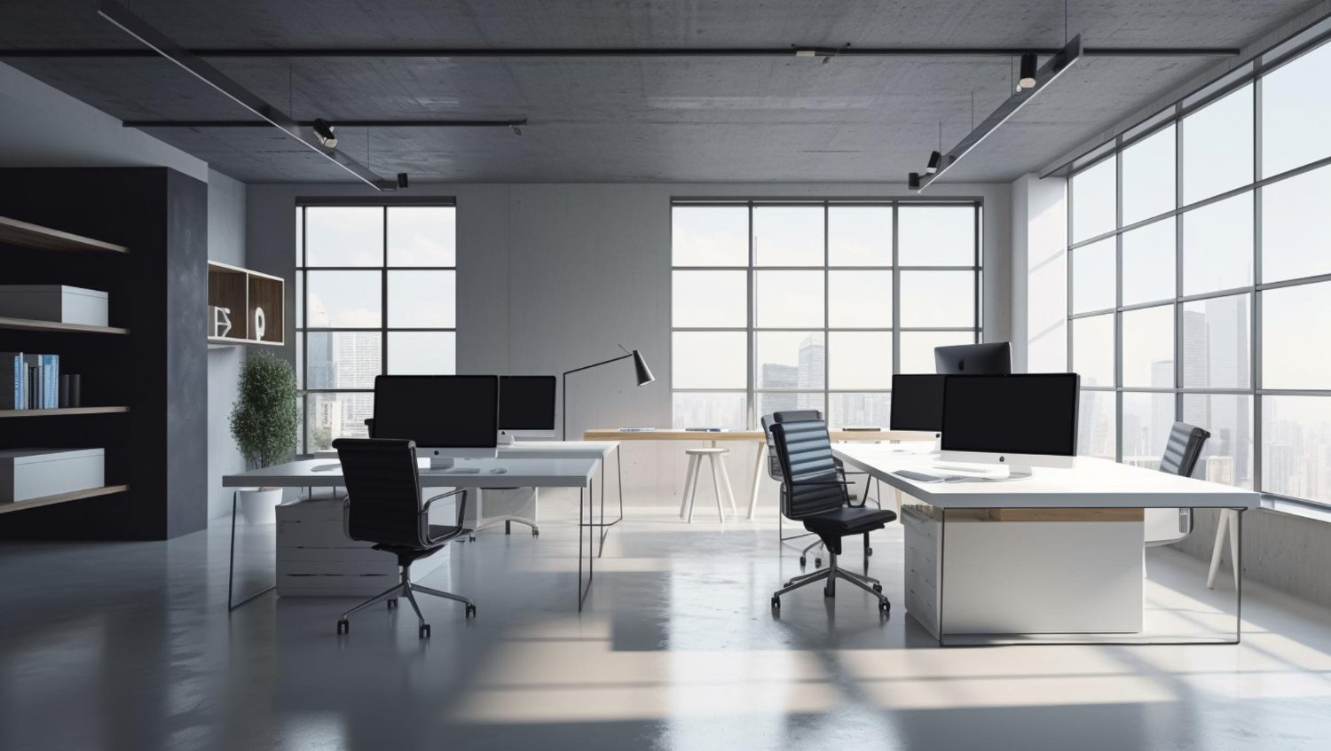 modern-office-space-with-desktops-with-modern-computers-created-with-generative-ai-technology modern-office-space-with-desktops-with-modern-computers-created-with-generative-ai-technology